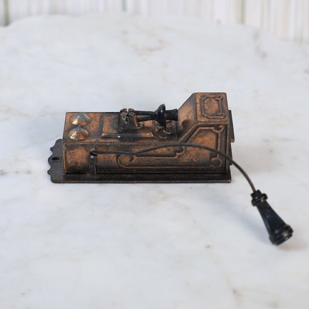 Vintage 1976 Durham Industries Die Cast Metal Miniature Telephone - Picture 5 of 9
